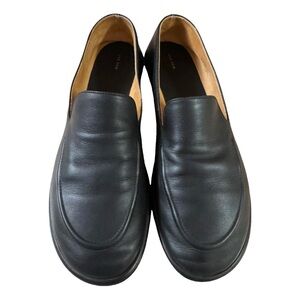The Row Canal Black Leather Loafers